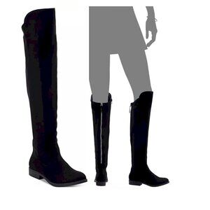 Style & Co Hayley Over-The-Knee Zip Boots Black Micro Size 11